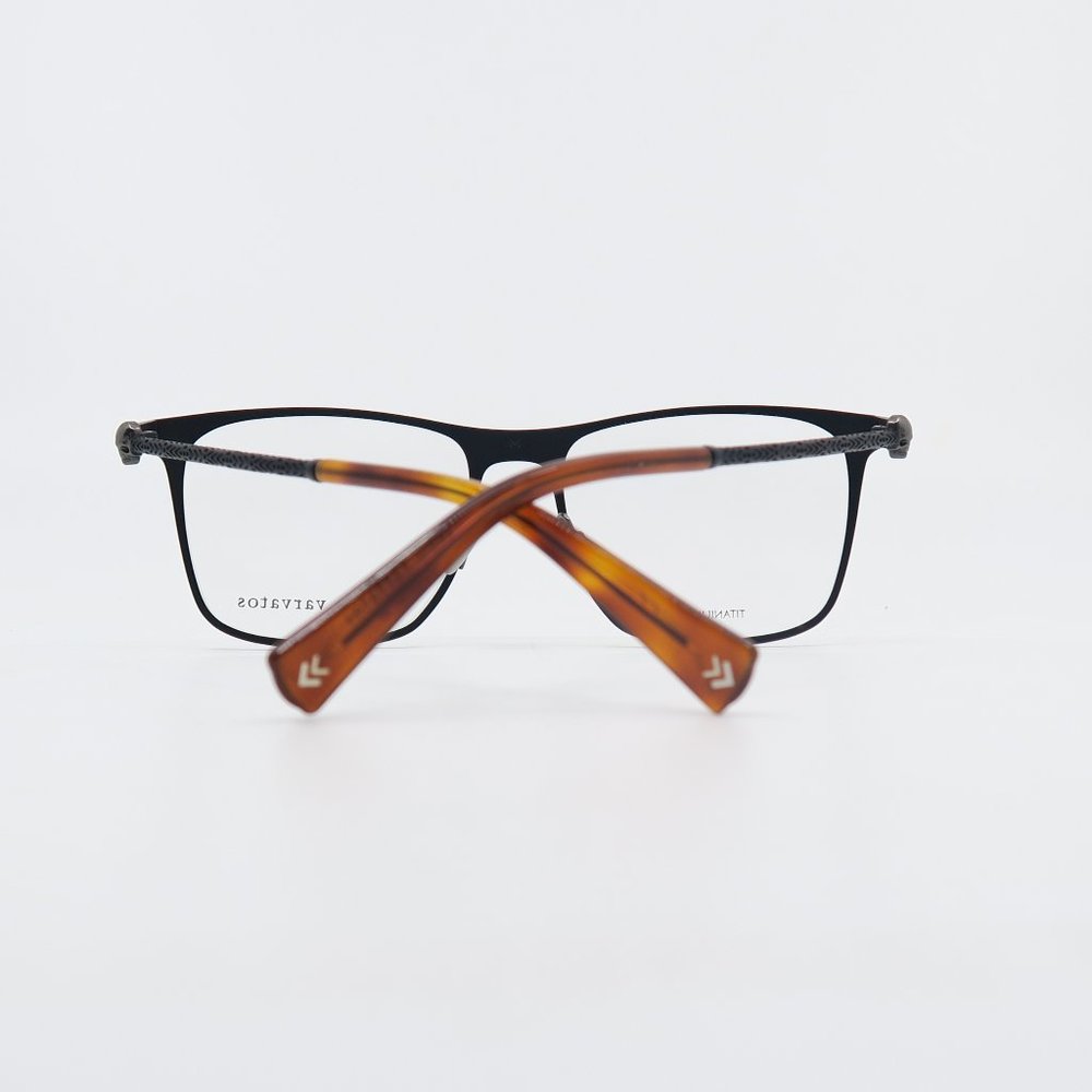 John Varvatos V182 55mm Matte Black and Light Brown New Men's Eyeglasses. - Picture 6 of 8